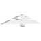 Ekena Millwork Redmond Architectural Grade PVC Gable Bracket, 60"W x 10"H x 4"D x 4"F, 4/12 Pitch GBP060X10X0404RED00 - alternate 1